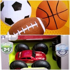 2Sets Out/in side flip stunt remote car & 3 balls